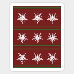 Christmas Sweater Snowflake Design Sticker